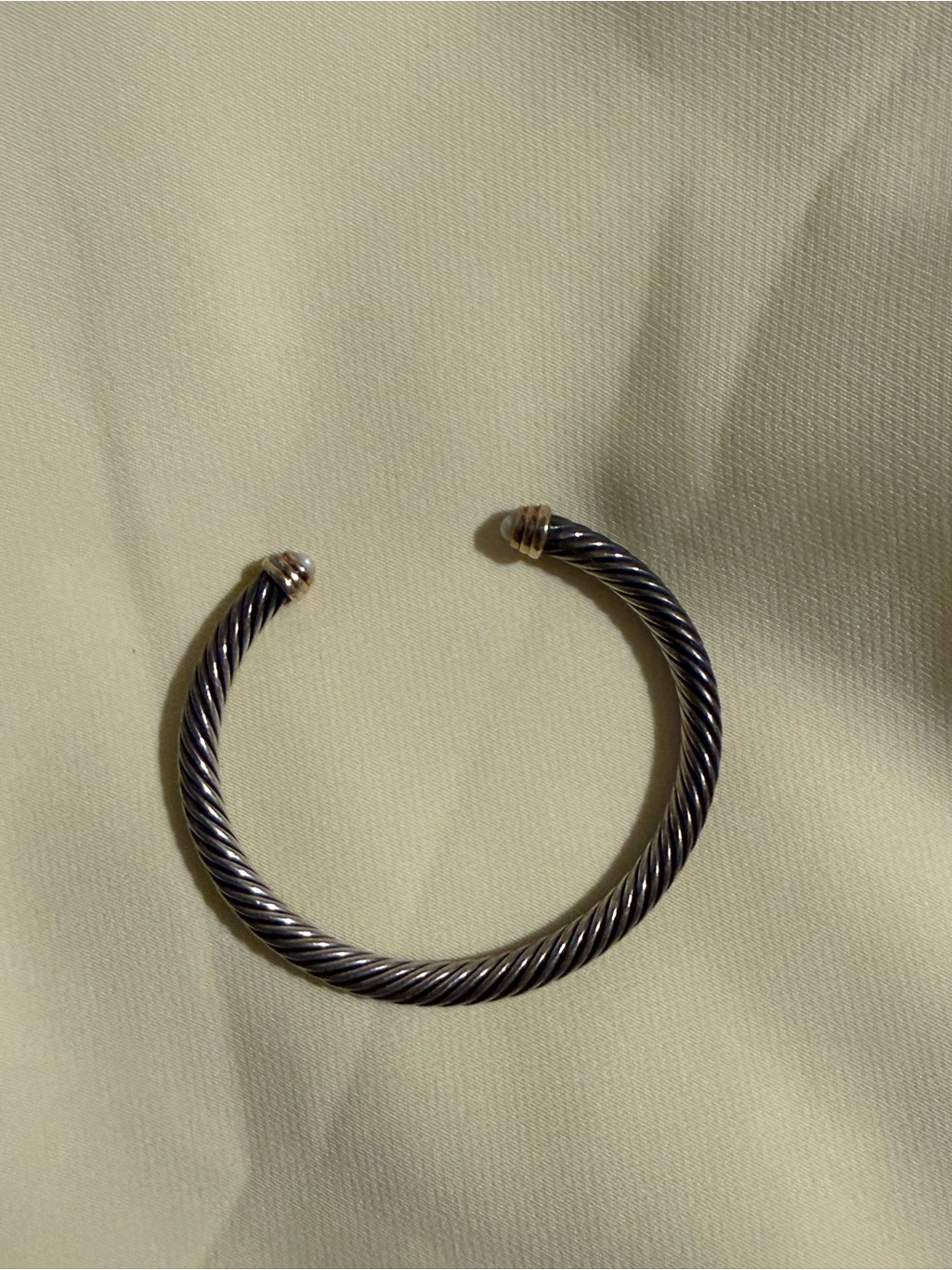 Classic Cable Bracelet In Sterling Silver With Pearls (4mm) David Yurman